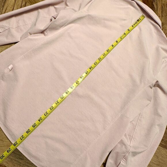 Lululemon Commission Shirt Mens M Pink Stretch Travel Button Down Hidden Pocket - Picture 9 of 10